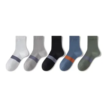 JIAZINI Mid Calf Socks Men's 5 Pack