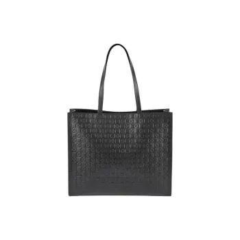 Sandro Cow Leather Tote Bag Shopping Bag Shoulder Bags Men's Black