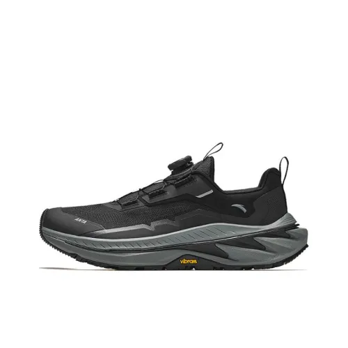 Anta Wild PRO Anti Kids Wear Resistant Low Top Trail Running Running Shoes Men's Black Gray