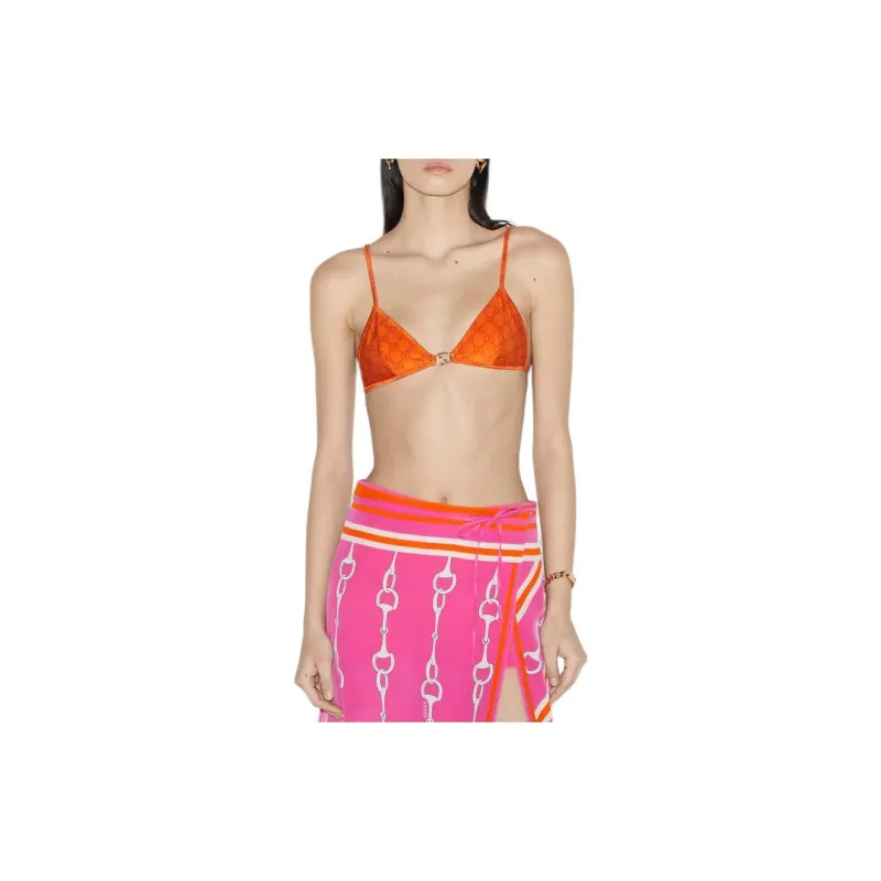 GUCCI Gg Stretch Jersey Bikini Orange-3