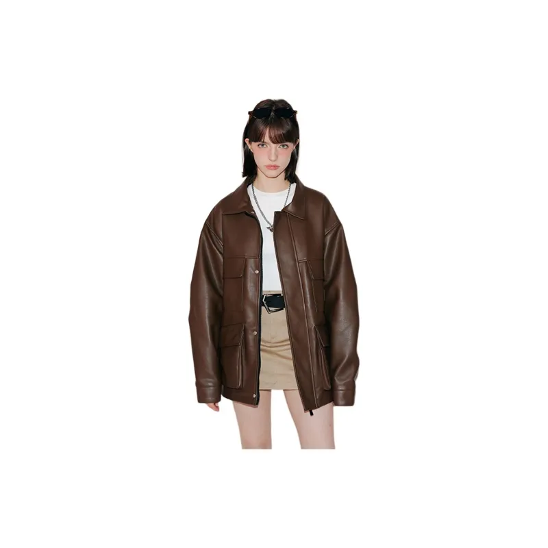 Suamoment American Casual Loose Fit Top Coat Jacket Unisex-6