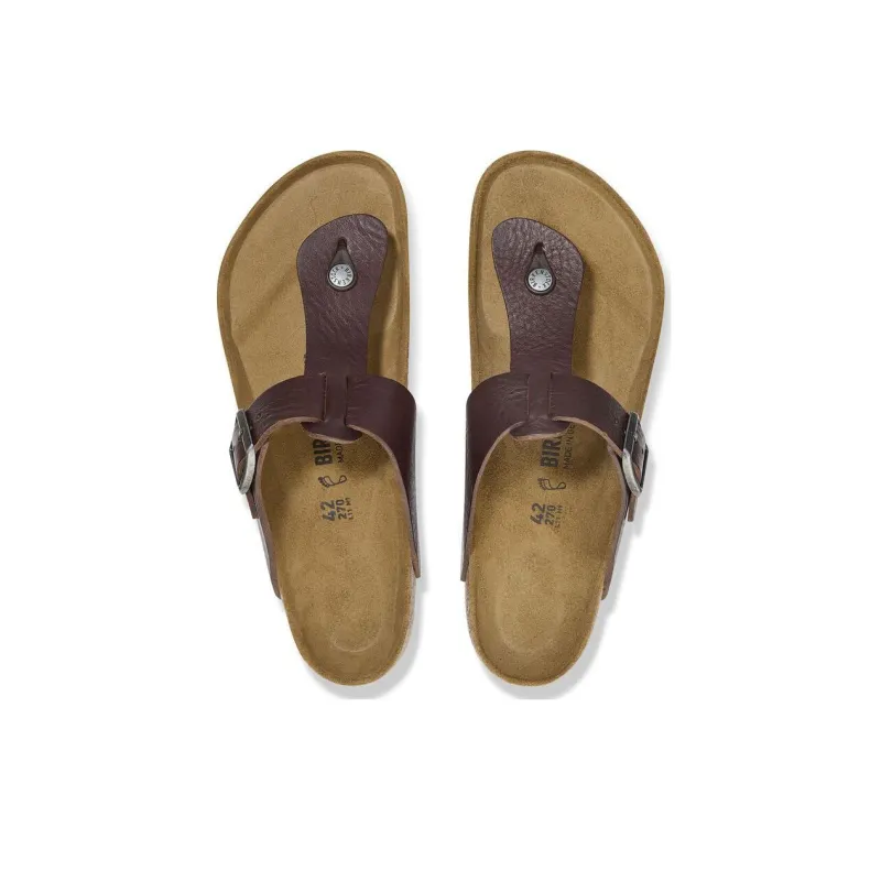 Birkenstock Rubber Sole Slip-Resistant Flip Flops Men's Brown-4