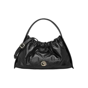 GOLDLION Cow Leather Shoulder Bag Crossbody Bag Handbag Small Size Women's Black