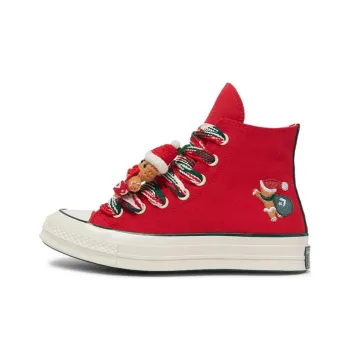 Chuck 70 Converse High 'X Mas Gingerbread & Knit Sock Red' Women's