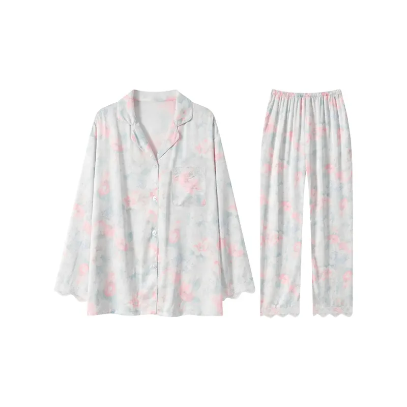 Lan Miao Pajama Set Women's Ecru-10