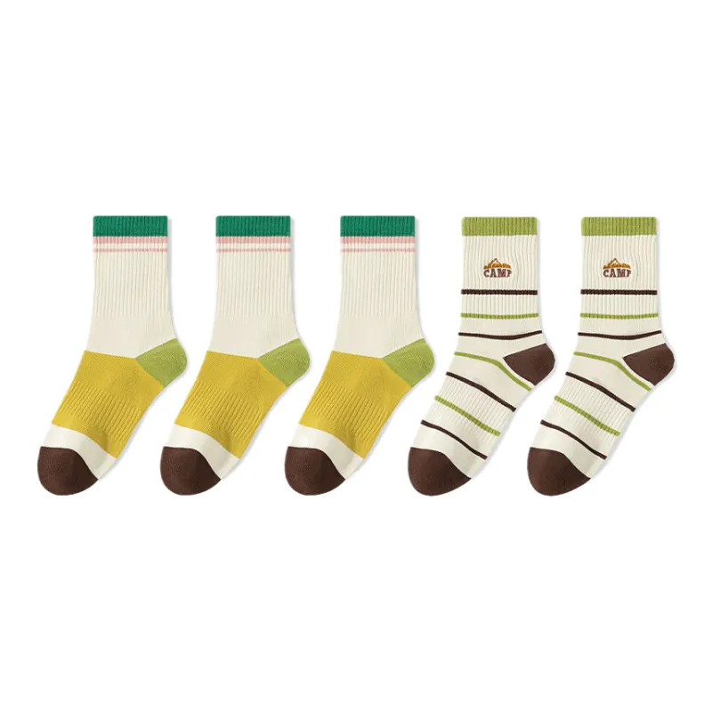 Lan Miao Mid Calf Socks Women's 5 Pack-7
