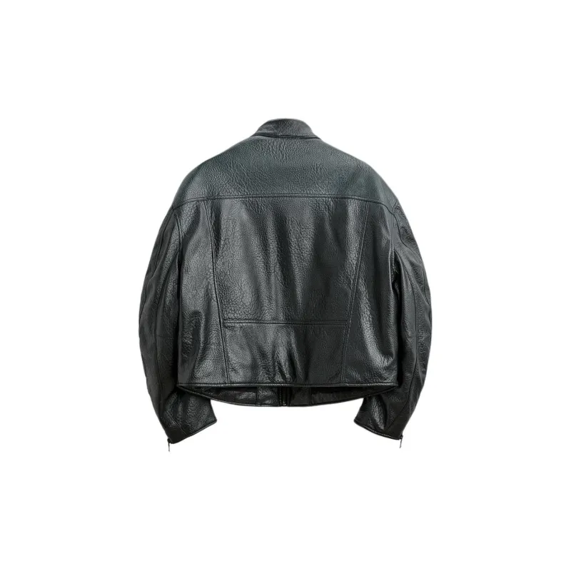 ZARA Leather Jackets Men Blue-1