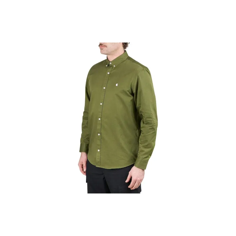 Carhartt WIP SS24 Garment Dyed Collection Madison Shirt Shirt Men's Army Green-4