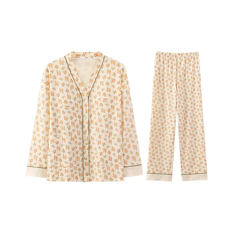 Lan Miao Pajama Set Women's Apricot-6