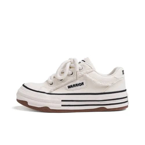 Warrior Non slip Wear resistant Shock Absorption Low Top Skateboard shoes where Women's Beige