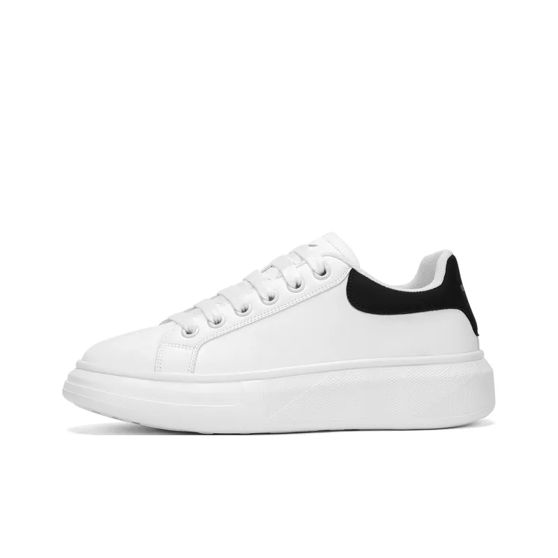 RED DRAGONFLY Small White Shoes Lightweight And Breathable Low Top Casual Shoes Men's White Black-9