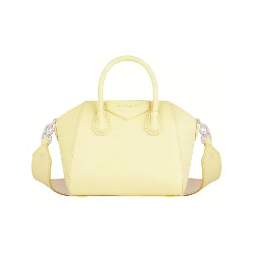 GIVENCHY Antigona Box Leather Crossbody One Shoulder Handbags Mini Women's Yellow
