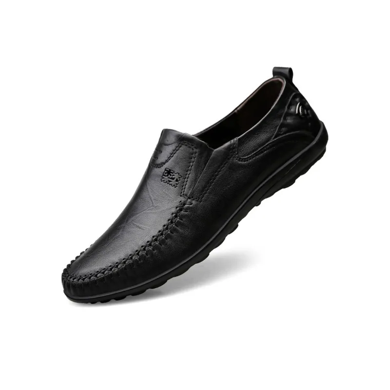 Mulinsen Men's Casual Shoes Men Low Top Black/Dark Brown/Red Brown-1