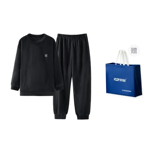 Floating Light Islands Pajama Set Men's Shopping Bag Black