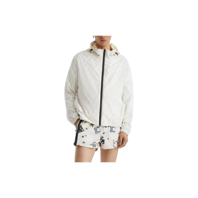 FENDI Ff Printed Hooded Reversible Jacket-5