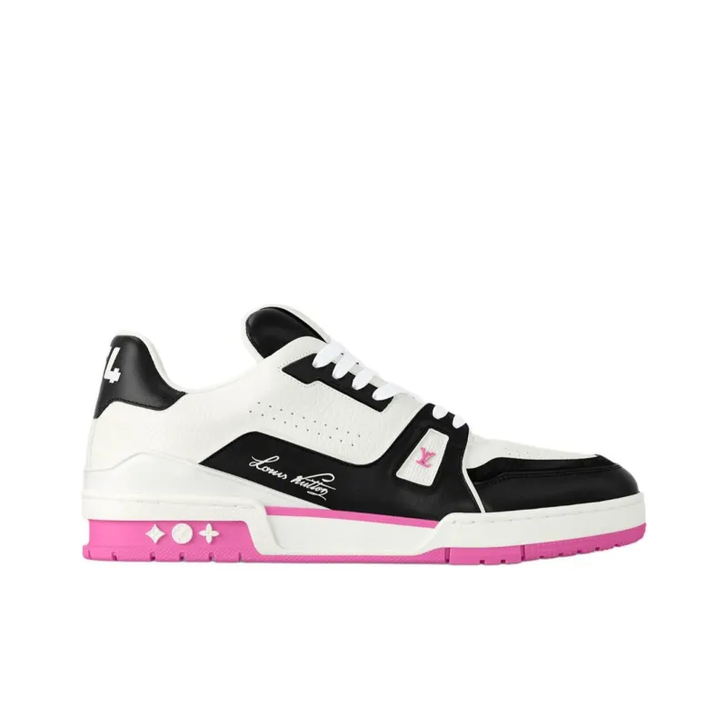 LOUIS VUITTON Trainer Low-Top Skateboard Shoes Men's Pink-1