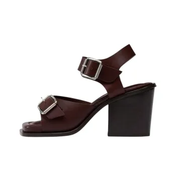 Lemaire One Strap Sandals 8cm Women's Chocolate