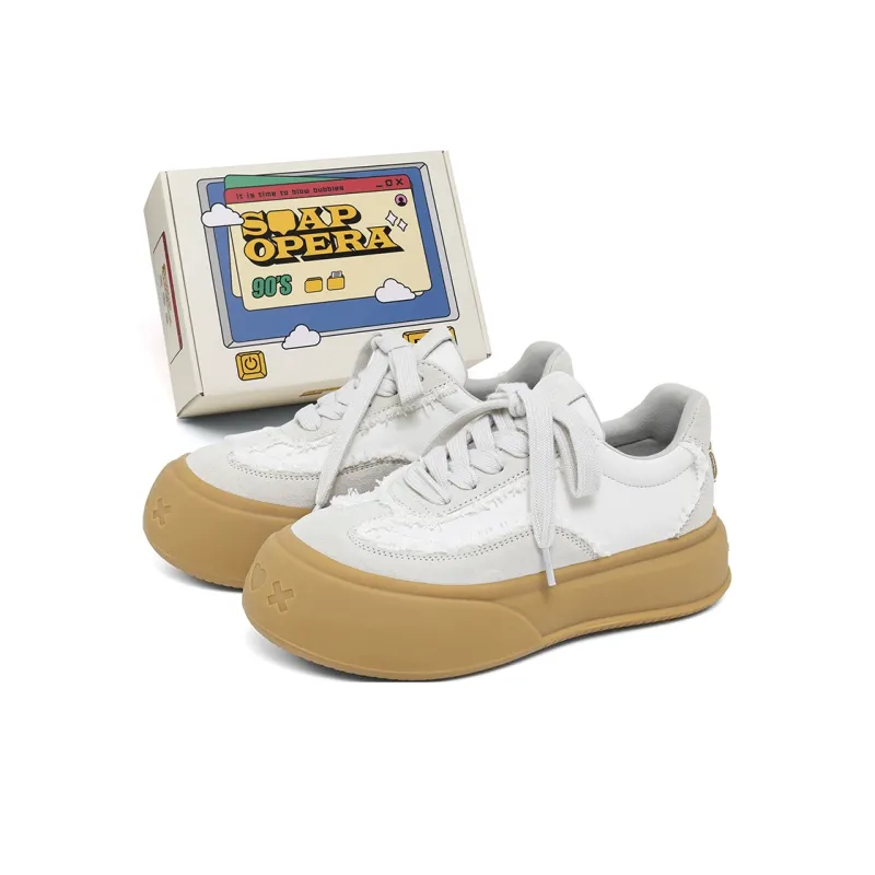 SOAP OPERA Dexun Series Skateboard Shoes Unisex Low Top Yellow/White-6