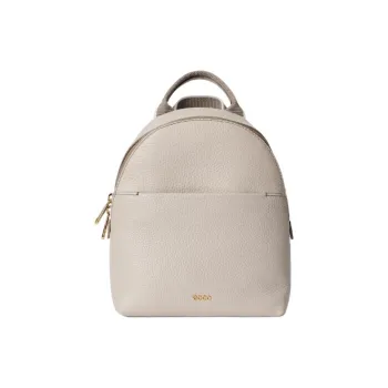 Ecco Cow Leather Backpack Small Size Women's Taupe