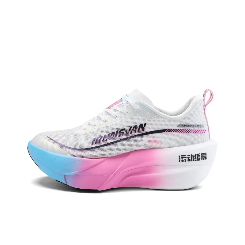 IRUNSVAN Low-Top Running Shoes Unisex Mismatched Color-Pink Blue-1