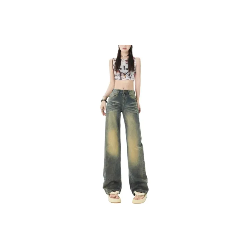 YINLEI Jeans Women's Vintage-3