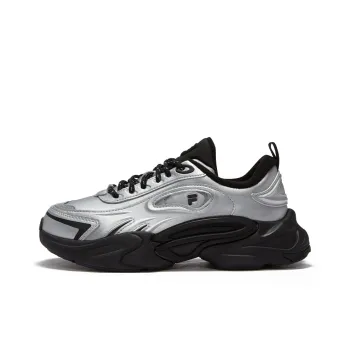 FILA FUSION Anti Slip Wear Resistant Low Top Casual Shoes Women's Silver Black