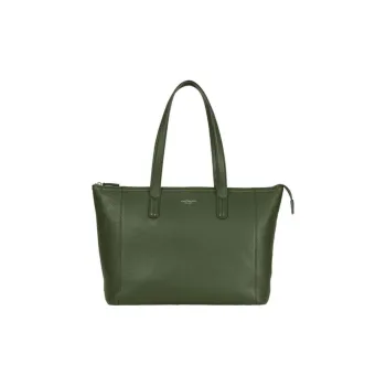 SAMSONITE Cow Leather Tote Bag Shopping Bag Shoulder Bag Handbag Unisex Green