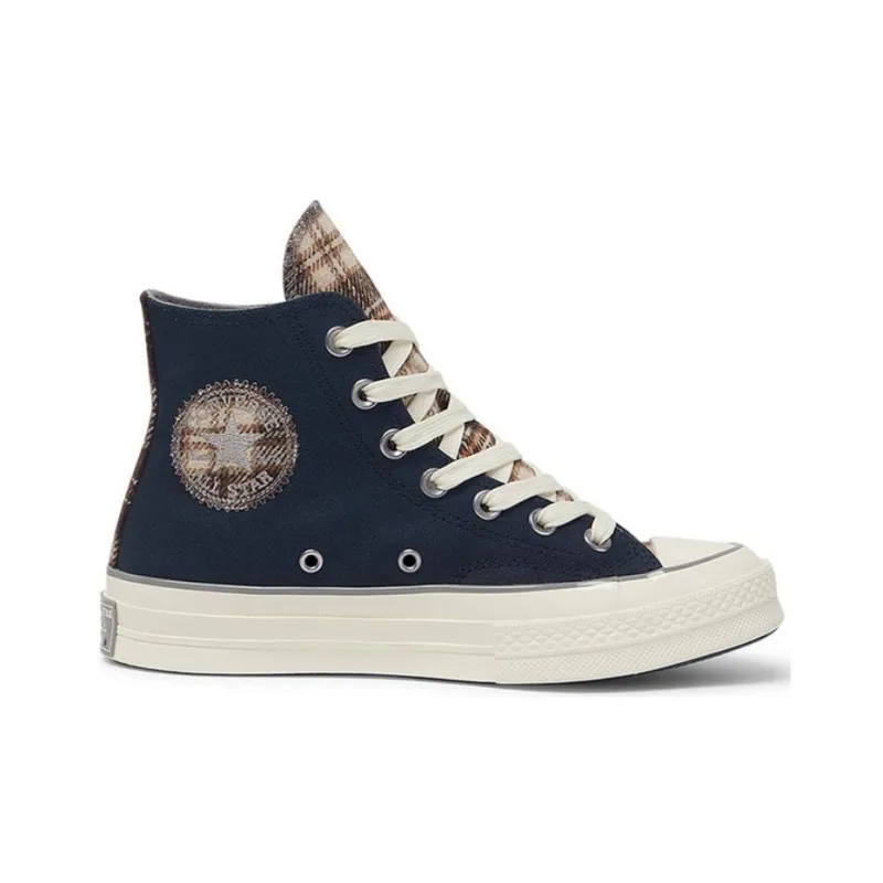 Converse Women's Chuck 70 High 'Canvas & Plaid Obsidian'-1