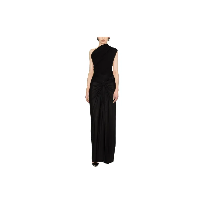 SAINT LAURENT Ruched Long Skirt-3