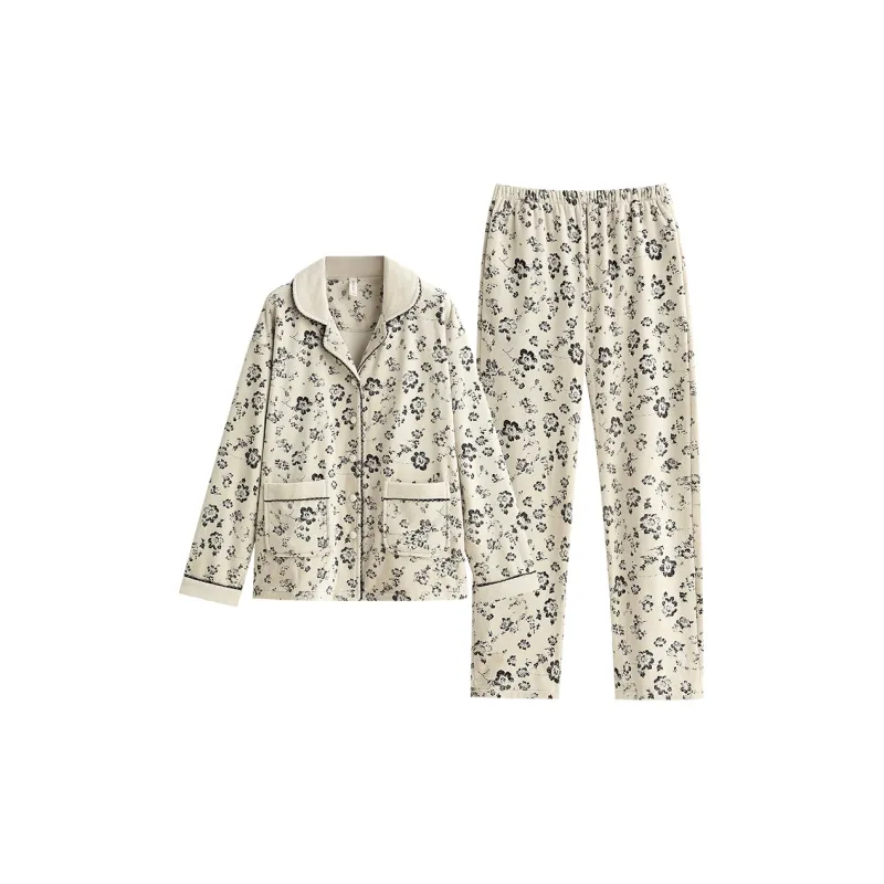 UAVAE Pajama Set Women's Apricot-0