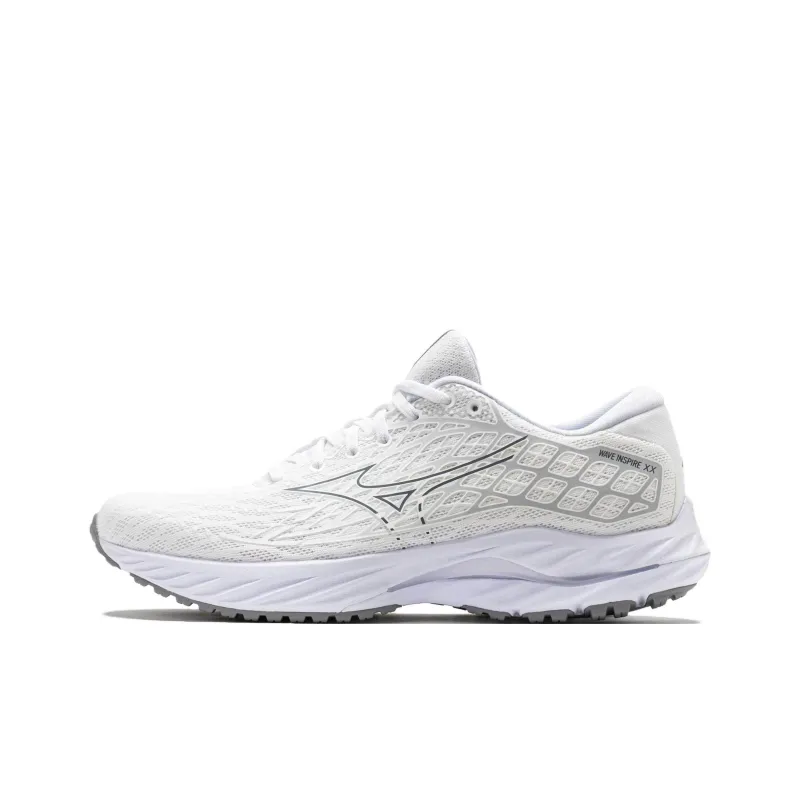 Mizuno Wave Inspire 20 Slip Resistant, Abrasion Resistant, Breathable Low Top Training Shoes Men's White-0