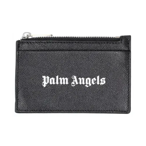 PALM ANGELS Gothic Logo-print Zipped Cardholder