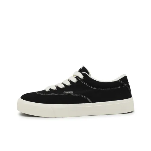 Warrior Coverage Wear Resistant Lightweight Breathable Slip Resistant Low Top Skateboard Shoes Unisex Black