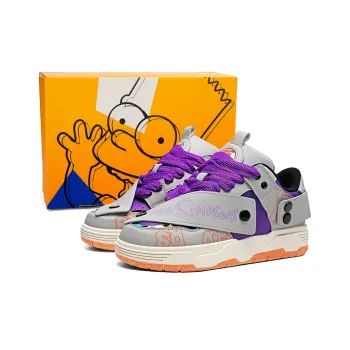 The Simpsons Casual Shoes Unisex High Top Dreamy Volcanic Gray/All Season Dragon Fruit/Classic Black White/Mismatched/Snow Blue/Fiery Red