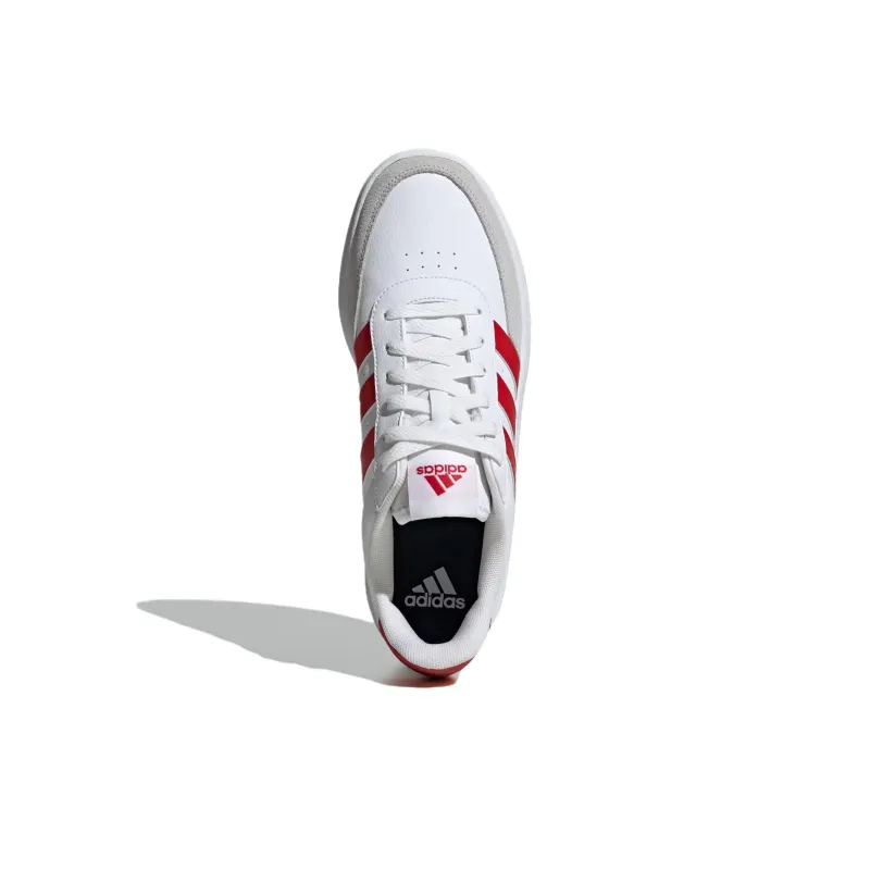 Adidas BREAKNET 2.0 Anti Slip Wear Resistant Low Top Skateboard Shoes Men's White-4