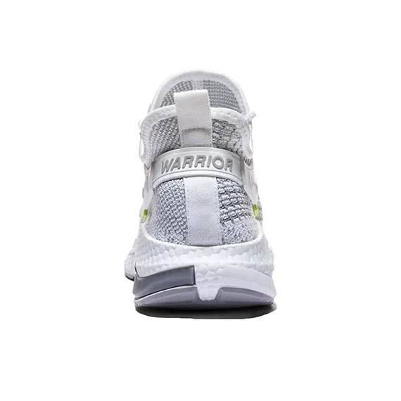 Warrior Anti Slip And Wear Resistant Breathable Low Top Casual Running Shoes Men's White Gray-3