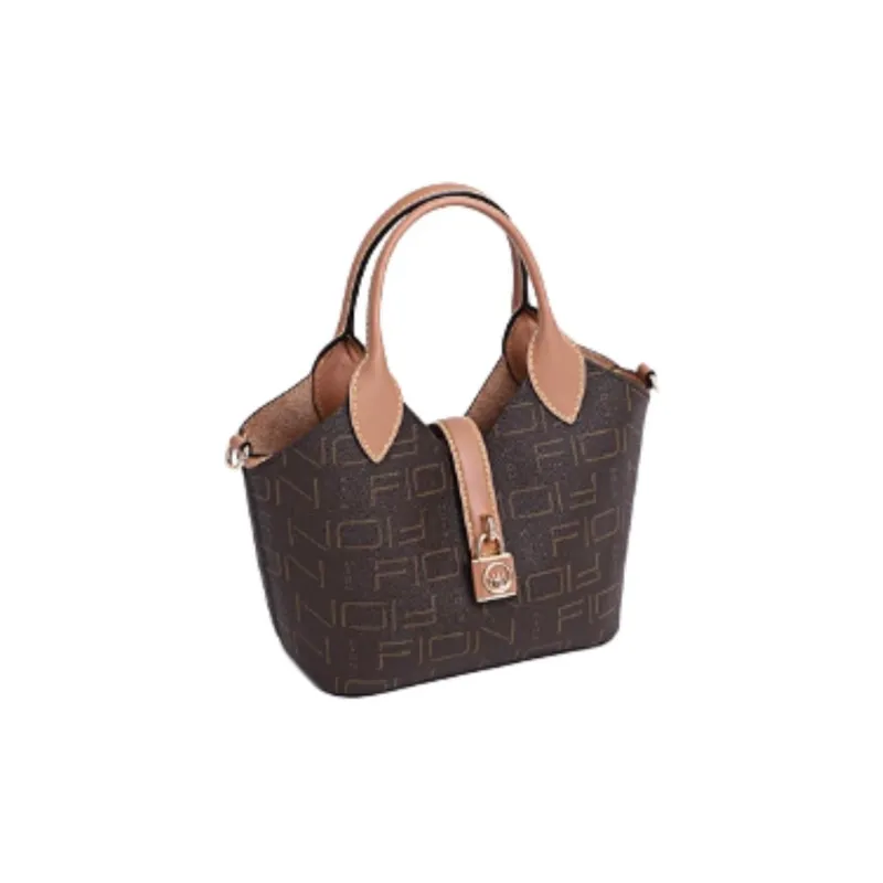 FION PVC Basket Bag Tote Bag Shopping Bag Shoulder Bag Crossbody Bag Handbag Medium Size Women's Multicolor-2