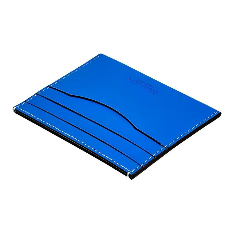 COACH Card Case Cow Leather Card Holder Card Holder Women's Blue-4