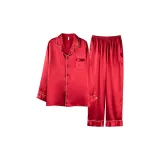 Red Heart-[Couple Silk Pajamas Men]