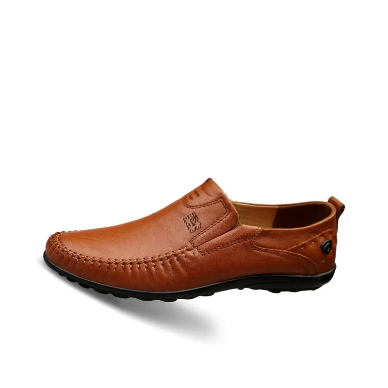 Mulinsen Men's Casual Shoes Men Low Top Black/Dark Brown/Red Brown-4