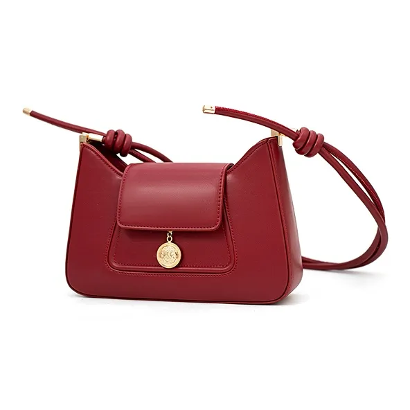 Vigno Synthetic Leather Shoulder Bag Baguette Bag Regular Women's Red-2