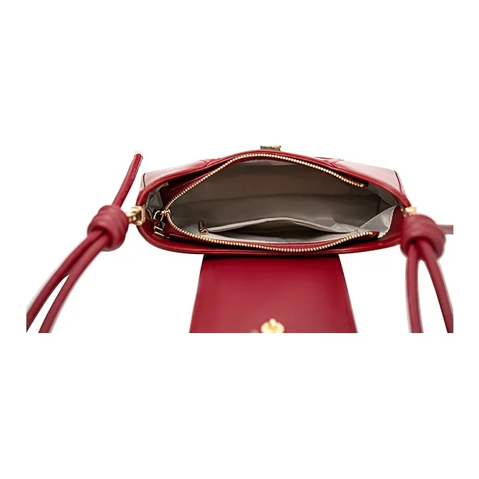 Vigno Synthetic Leather Shoulder Bag Baguette Bag Regular Women's Red-5