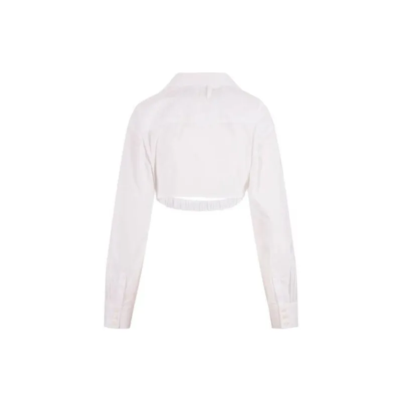 Jacquemus Twist Detailed Cropped Shirt-1