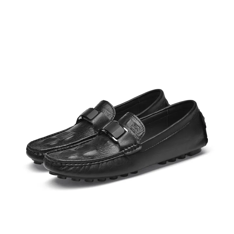 Mulinsen Gommino Loafers Men Black/Blue/White/Gray-2