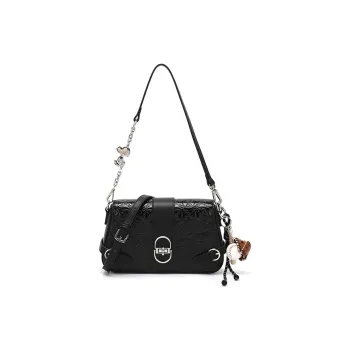 SNOOPY PU Shoulder Bag Crossbody Bag Regular Women's Black