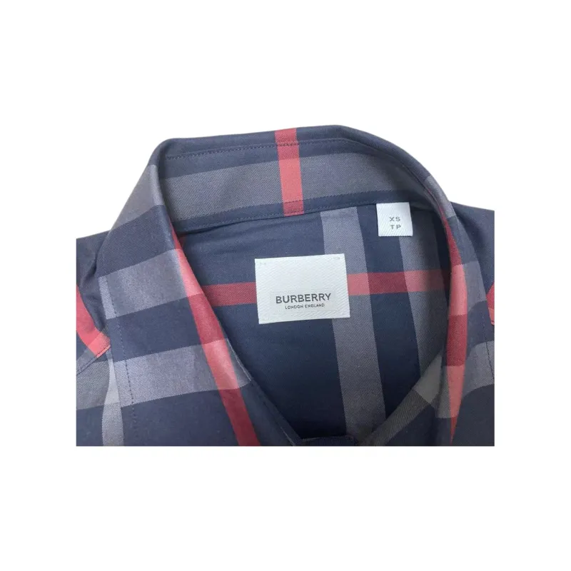 Burberry Shirts Men Dark Blue-2