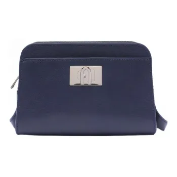 Furla 1927 Collection Calfskin Shoulder Bag Crossbody Bag Women's Navy Blue