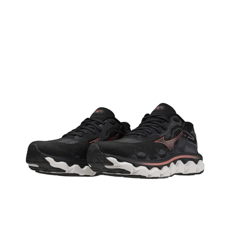 Mizuno Wave Horizon 7 Shock Absorbers With Slip Resistant Features Low Top Running Shoes Women's Black-2