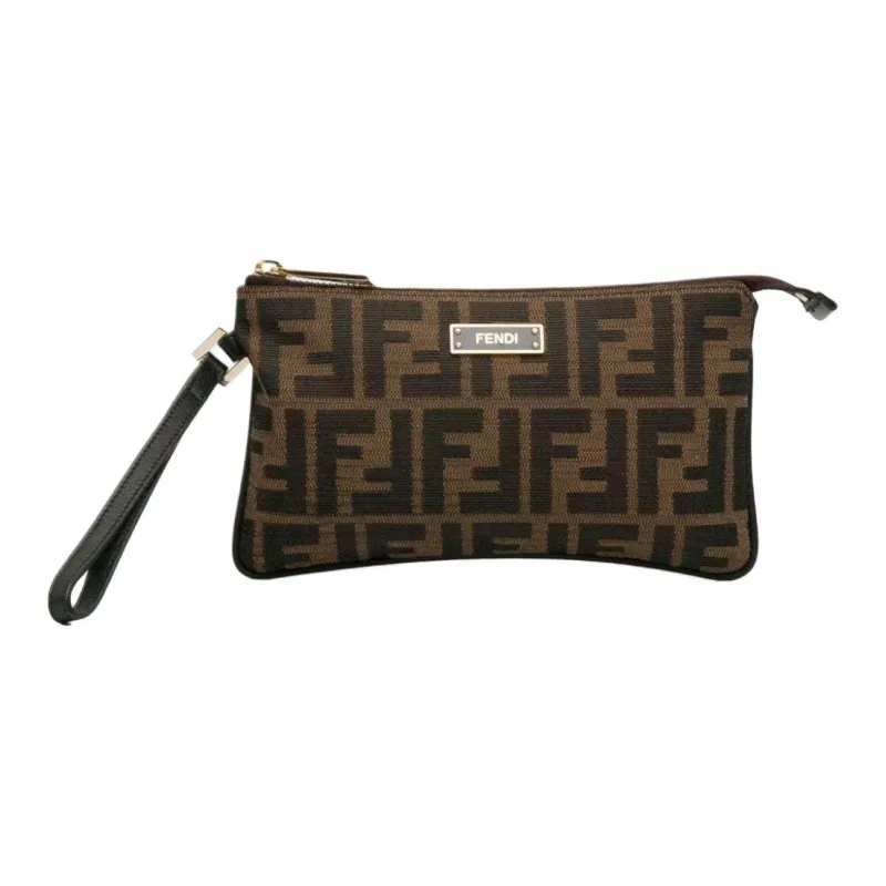 FENDI Pre-Owned 2000-2010 Zucca Canvas Wristlet Pouch-0