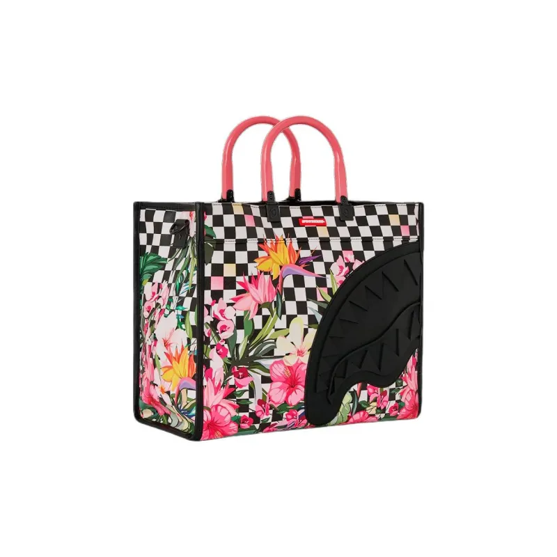 SPRAYGROUND Artificial Leather Tote Bag Shopping Bag Shoulder Bag Crossbody Bag Handbag Women's Black & Pink-1